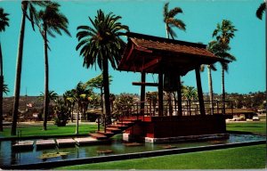 San Diego Friendship Bell Chrome Postcard Yokohama Sister City Landmark
