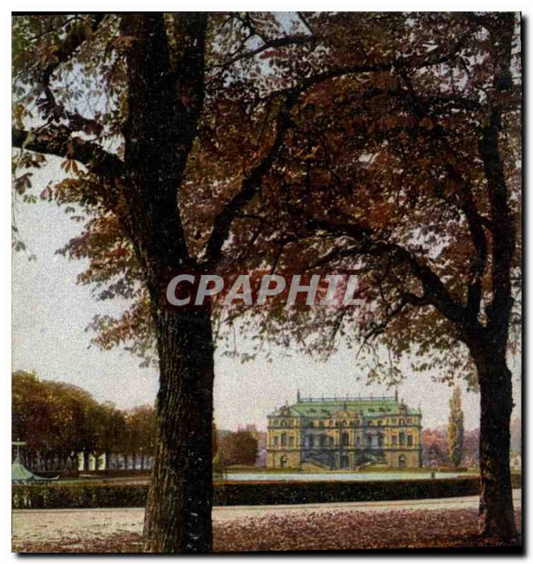 Postcard Old Dresden Grober Garten im Herbst