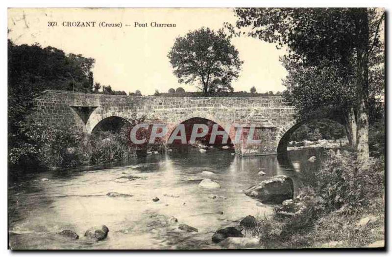 Postcard Crozant Old Bridge Charreau