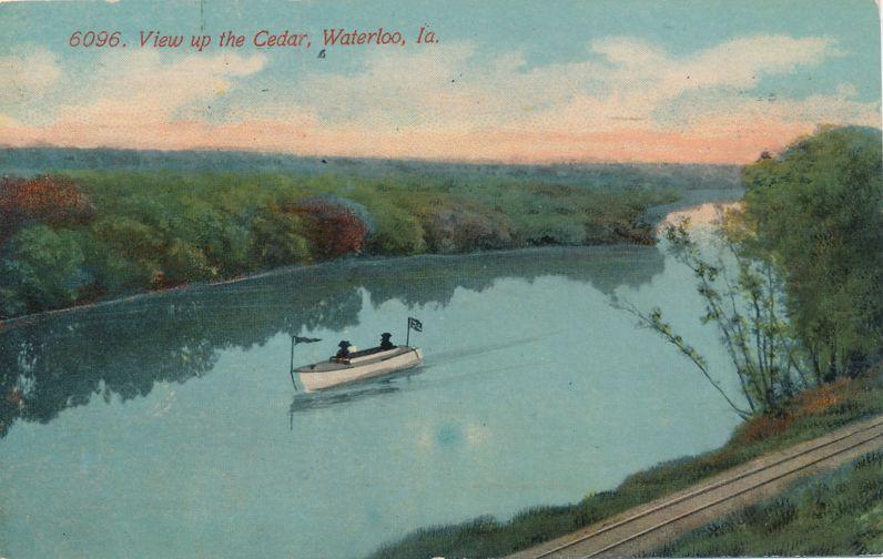 View on the Cedar River at Waterloo, Iowa - pm 1914 - DB