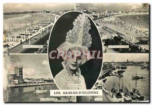 Modern Postcard Les Sables d'Olonne Beach Ensemble La Tour d'Arundel The pool...