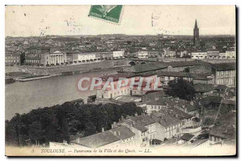 Postcard Old Toulouse Panorama of the City and the Quays