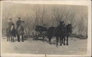 Miller SD South Dakota Cancel Horse Carriage c1910 Real Photo Postcard