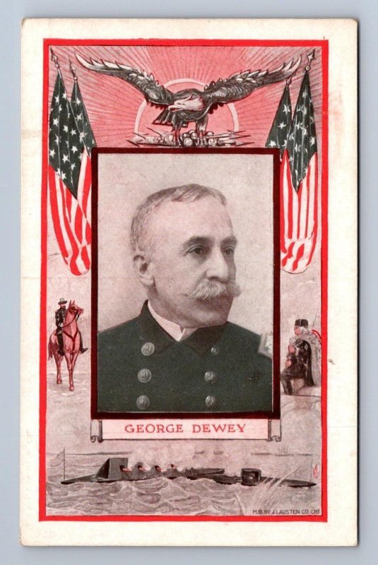 GEORGE DEWEY SPANISH AMERICAN WAR CIVIL WAR MILITARY PATRIOTIC POSTCARD c.1907