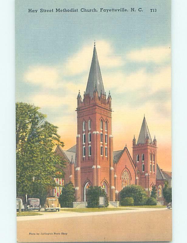 Unused Linen CHURCH SCENE Fayetteville North Carolina NC A7991