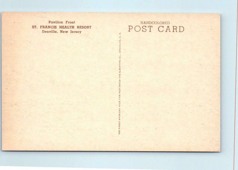 2 Postcards DENVILLE, New Jersey NJ  New Building ST. FRANCIS HEALTH RESORT