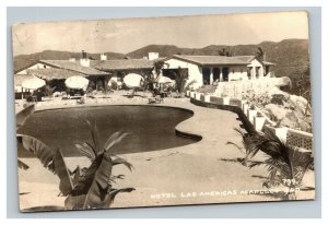 Vintage 1940's Postcard Hotel Las Americas Acapulco Mexico