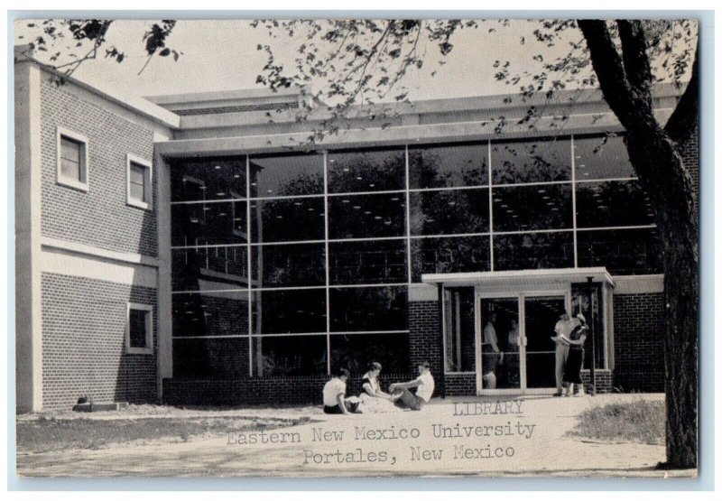 Eastern New Mexico Library University Exterior Scene Portales NM Postcard