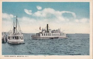 Postcard Ferry Boats Bristol Rhode Island RI