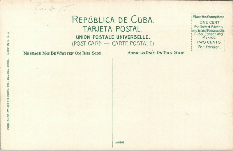 Vtg Havana Cuba Castillo de la Real Fuerza Fort 1910s Postcard