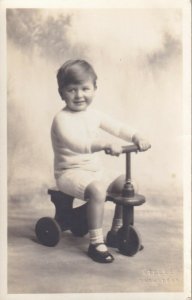 RP: Little Boy on a Toy Tricycle, 1910-20s