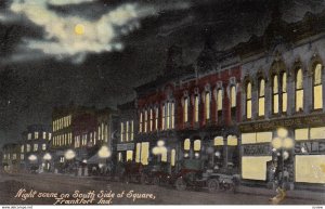 FRANKFORT , Indiana , 00-10s ; South Side of Square at night