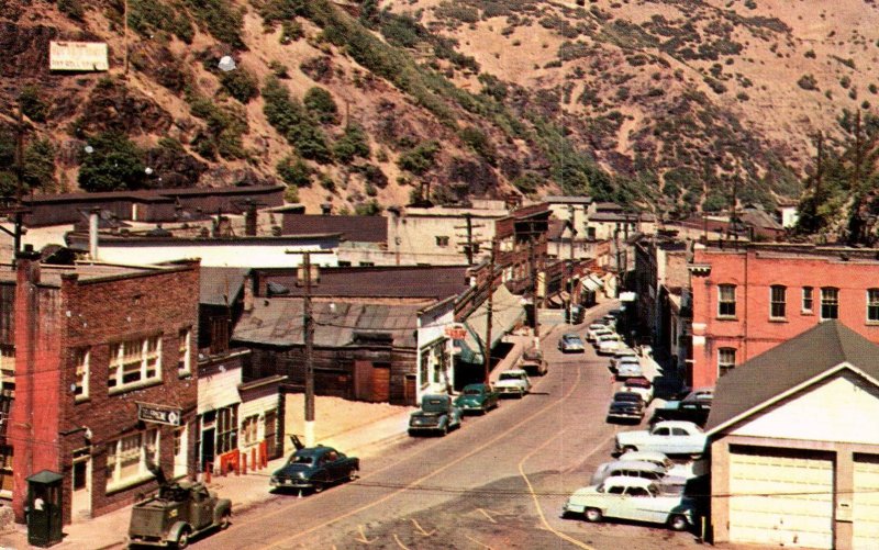 c1950 - Bingham Canyon, Utah - Bingham Main Street -  Vintage Postcard