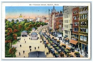 1936 Tremont Street Boston Massachusetts MA Vintage Posted Postcard