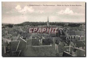 Old Postcard Chatellerault Panoramic Fleche of St John the Baptist Church