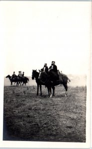 1910s - 1920s Indigenous Women on Horseback Mexico Real Photo Postcard