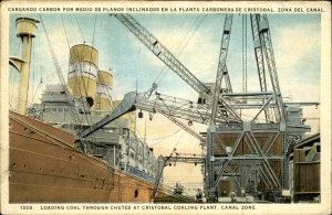 Colon Panama Canal Zone Cancel Cristobal Coal Mining c1900-20s Vintage Postcard