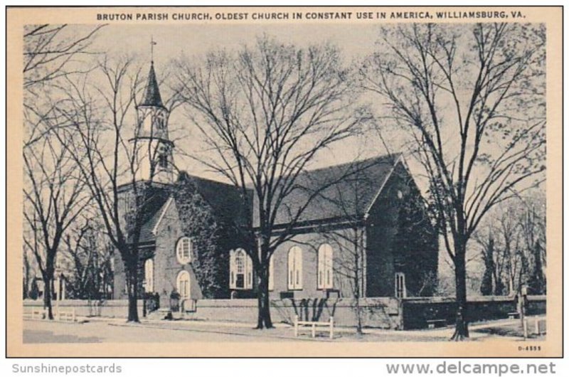 Virginia Williamsburg Bruton Parish Church Oldest Church In Constant Use in A...