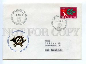 417416 Switzerland 1966 year COVER Geneve conference real posted