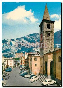 Modern Postcard Limone Piemonte Piazza e Chiesa Parrocchiale