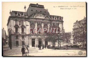 Postcard Old Marseilles Caisse d'savings dividends Estrangin Place