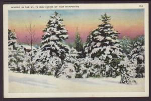 Winter in the White Mountains,NH Postcard