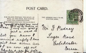 Genealogy Postcard - Pudney - Layer Road - Colchester - Essex - Ref  4123A