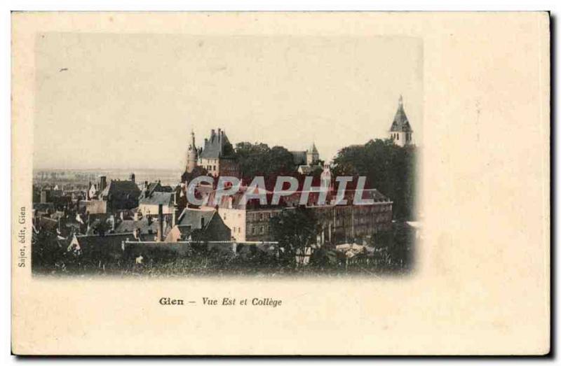 Gien Old Postcard View and East College