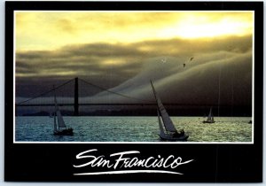 Postcard - Sailing on San Francisco Bay - San Francisco, California