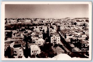 Israel Postcard Modern Jerusalem General View c1930's Vintage RPPC Photo