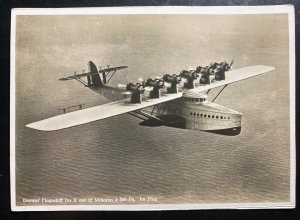 Mint Dornier DOX Giant Seaplane Real Picture Postcard In Flight Scene 12 Motors