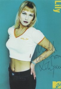 Lily MTV Presenter Hand Signed Vintage Photo