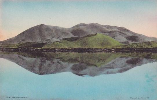 California Lake County Mount Konocti Mirrored In Clear Lake Lakeport  Handcol...