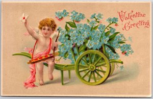 Easter Greetings Chicks On The Meadow Flower Bouquet Postcard