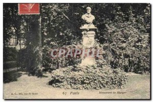 Paris Old Postcard Monument Murger