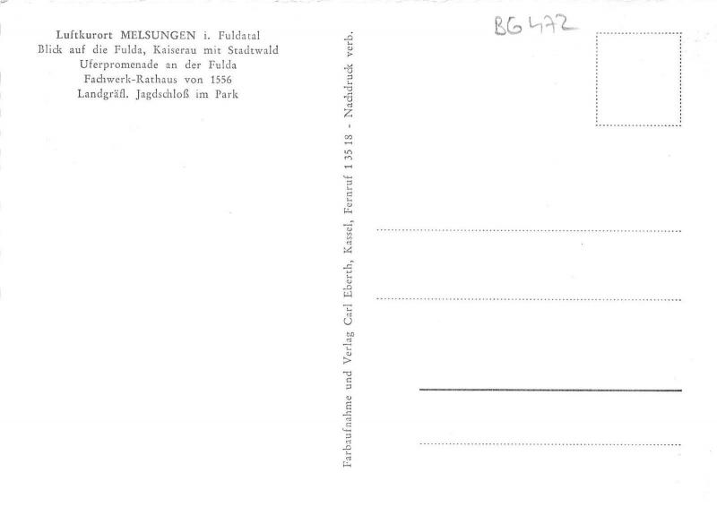 BG472 melsungen im fudatal fachwerkidyll am walde   CPSM 14x9.5cm germany