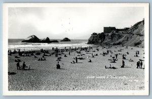 c1940's Cliff House & Seal Rocks San Francisco California CA RPPC Photo Postcard