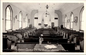 Real Photo Postcard The Little Brown Church In The Vale in Nashau, Iowa