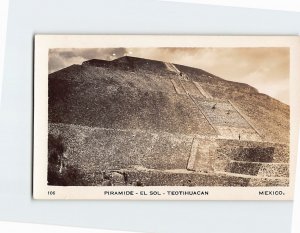 Postcard Piramide El Sol Teotihuacan Mexico