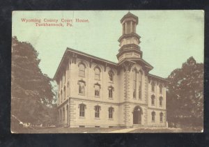 TUNKHANNOCK PENNSYLVANIA PA WYOMING COUNTY COURT HOUSE VINTAGE POSTCARD