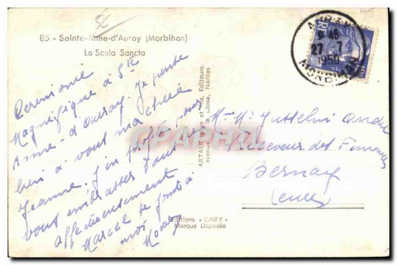 Old Postcard Sainte Anne D Auray (Morbihan) the Scala Santa