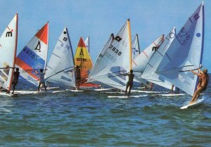 Boat Surfing Race at  Monbasa Jadini Beach Hotel Africa Postcard