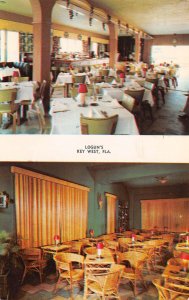 Key West Florida Logun's Restaurant Dining Room Vintage Postcard AA61453