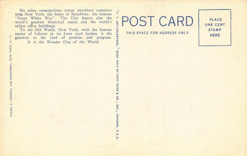 LPS12 NEW YORK LARGE BIG Letter Postcard