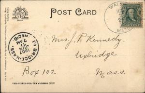 Wales MA Hegan Mill & Srteet c1905 Postcard