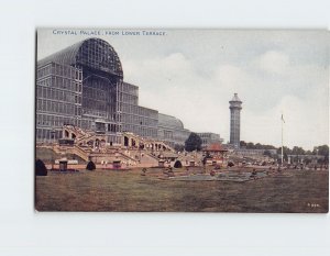 Postcard Crystal Palace From Lower Terrace London England