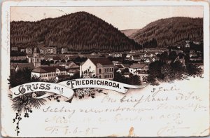 Germany Gruss aus Friedrichroda Vintage Postcard C078