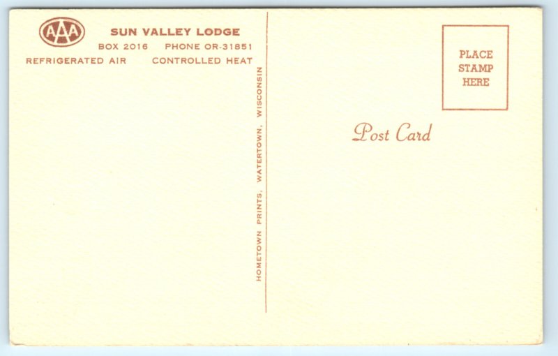 Abilene TX Texas Sun Valley Lodge Motel Postcard