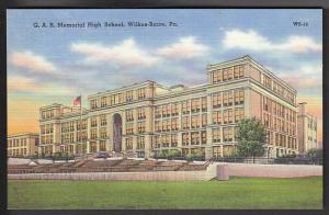 G.A.R. Memorial High School Wilkes-Barre PA Post Card 3996
