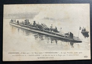 Mint France Real Picture Postcard Submarine U Boat vendemiaire WWI